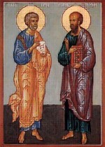 Святии апостоли Петре и Павле, молите Бога о нас!